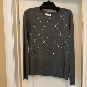 Elle Charcoal Knit with Pearl Details